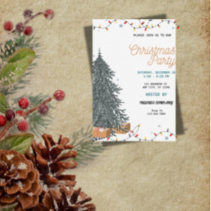 Invitation drôle de fête de Noël Vacances ludiqu