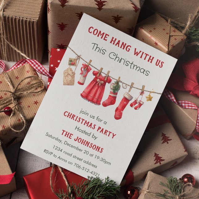 Invitation drôle de fête de Noël « Venez vous amus (Créateur téléchargé)