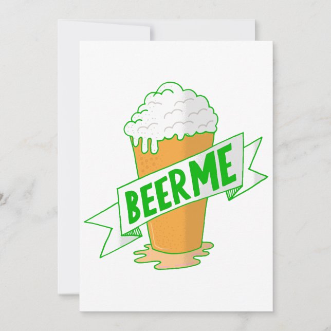 Invitation drôle de jour de la saint patrick bière à moi (Devant)