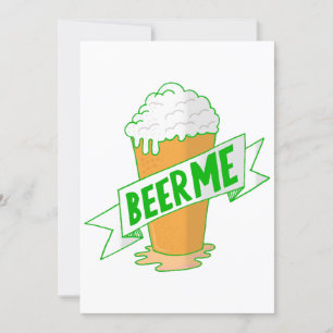 Invitation drôle de jour de la saint patrick bière à moi