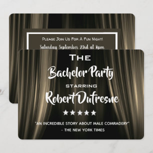 Invitation drôle de parodie de film pour enterreme