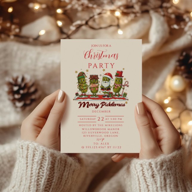 Invitation Drôle de Picklemas de Noël joyeux (Créateur téléchargé)