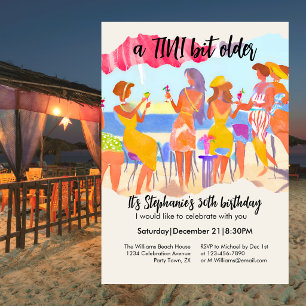 Invitation Drôle de Plage d'Été Un Peu Plus Vieux 30e Anniver