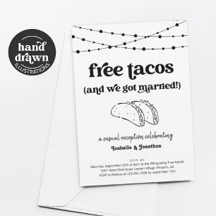 Invitation drôle de réception avec tacos gratuits