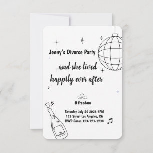 Invitation drôle de réponse pour une fête de divor