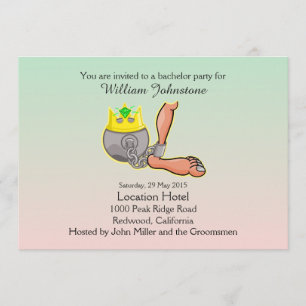Invitation drôle de soirée d'enterrement de vie de