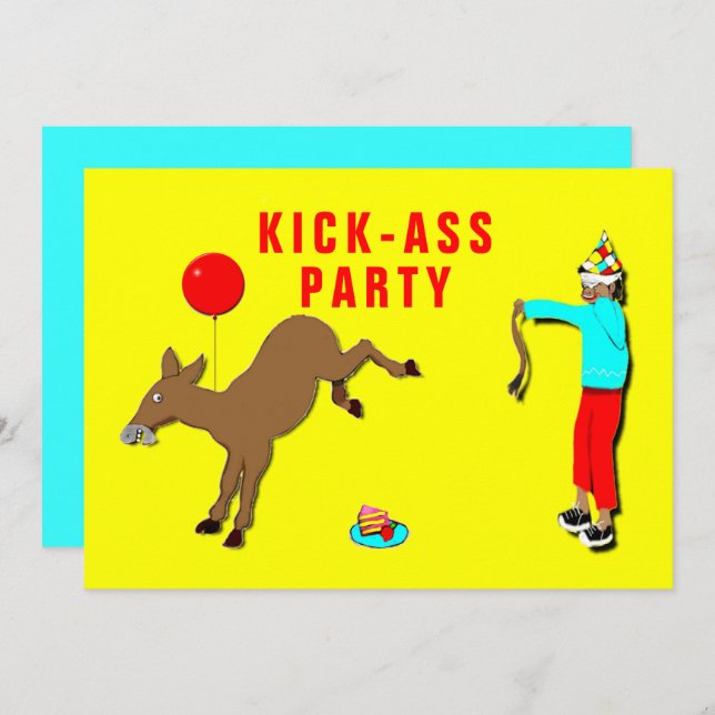 Invitation drôle d'invitations d'anniversaire pour adultes (Devant / Derrière)