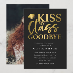 Invitation Drôle Diplômé de la typographie de la fête de grad