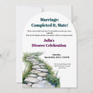 Invitation Drôle Divorce Liberté encourage à de nouveaux débu