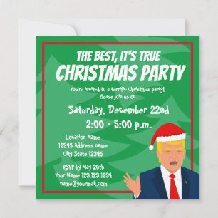 Invitation Drôle Donald Trump avec Noël Noël