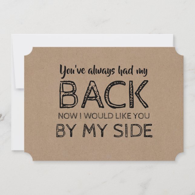 Invitation Drôle d'une servante d'honneur ou d'une servante d (Devant)