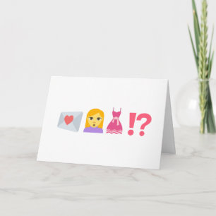 Invitation Drôle Emoji Demande de femme de chambre