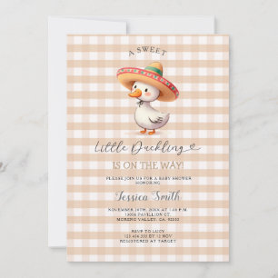 Invitation Drôle Espagnol En vichy Baby shower