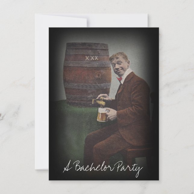 Invitation drôle et rétro pour l'enterrement de vi (Devant)