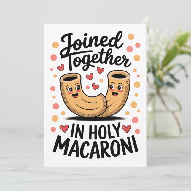 Invitation Drôle Fiançailles de mariage Mariage (Debout devant)