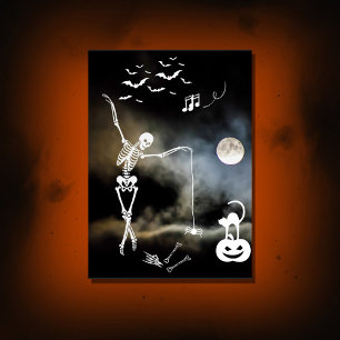 Invitation drôle halloween squelette parti halloween