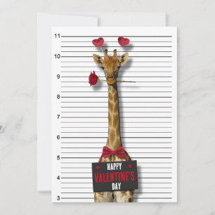 Invitation Drôle Heureuse Sainte-Valentin Mugshot Guilty Gira