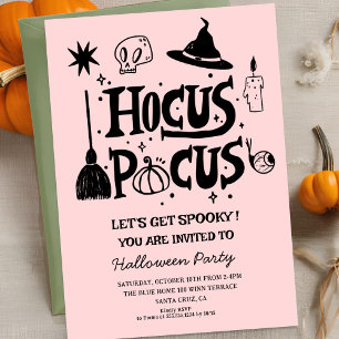Invitation Drôle Hocus Pocus Witch Halloween Costume Party