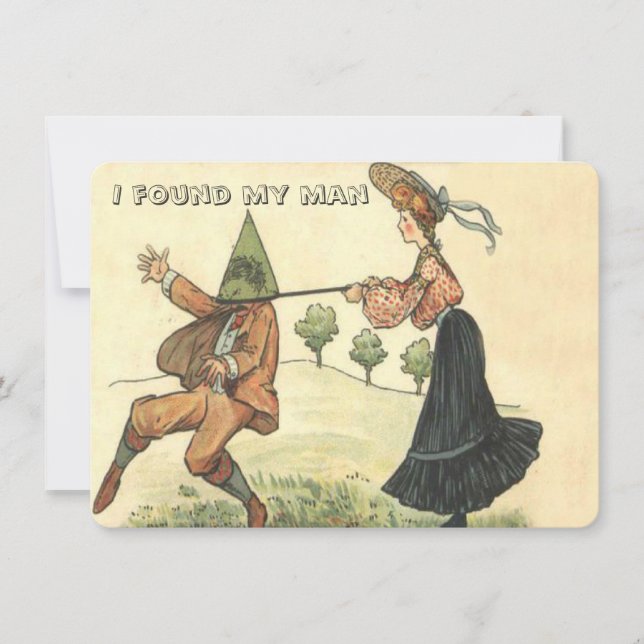 Invitation Drôle, j'ai trouvé mon homme (Devant)