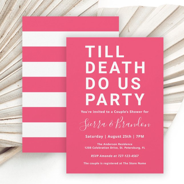 Invitation Drôle jusqu'à la mort Do Us Party Couple's Shower (Créateur téléchargé)