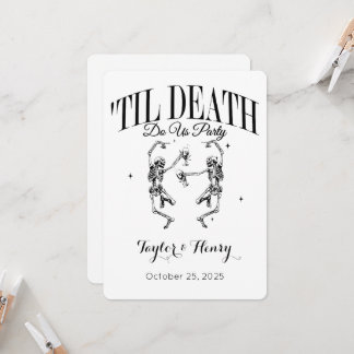 Invitation Drôle jusqu'à la mort Fêtons-nous mariage invitati