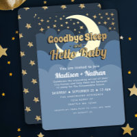 Drôle Lune et étoiles Adieu Baby shower de sommeil