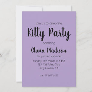 Invitation drôle   maman de chat