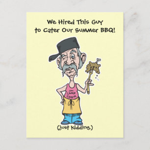 Invitation drôle mauvais camp cuisinier été BBQ fête