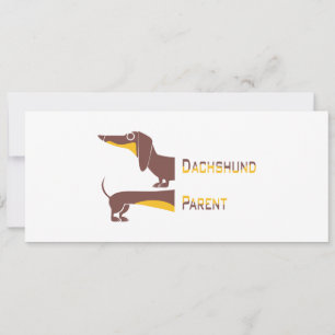 Invitation Drôle mignon dachshund pour parent chien long