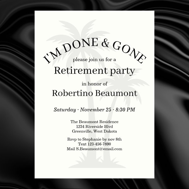 Invitation Drôle Moderne Fini & Parti Fête de Retraite du Pal (Créateur téléchargé)