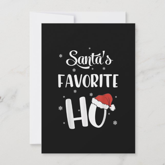 Invitation Drôle Noël Père Noël des cadeaux de Noël favoris (Devant)