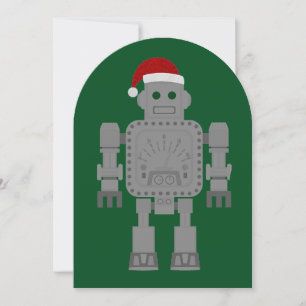 Invitation drôle noël santa claus robot