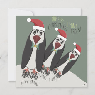 Invitation Drôle Penguins Noël Échange de cookies