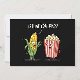 Invitation Drôle Popcorn Cute Kawaii Style Popped Pop Corn