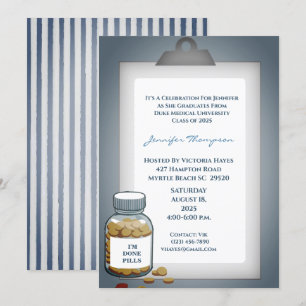 Invitation Drôle Porte - bloc Médicale Graduation Party