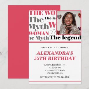 Invitation drôle pour 55e anniversaire Photo Mythe