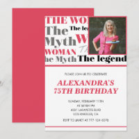 Invitation drôle pour 75 ans Photo Mythe Légende