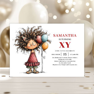 Invitation drôle pour l'anniversaire d'une fille a