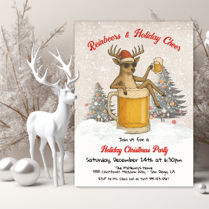 Invitation Drôle Reinbeers et fête de Noël