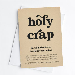 Invitation Drôle Sacré merde Daddy Daddy Fête de couche Invit