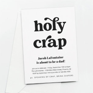 Invitation Drôle Sacré merde Daddy Daddy Fête de couche Invit