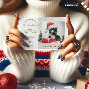 Invitation Drôle Sarcastique Chat Santas Casquette Noël