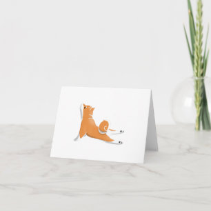 Invitation drôle shiba inu chien yoga poser cadeau d'annivers