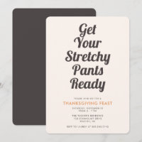 Drôle Stretchy Pants Brown Thanksgiving Dîner