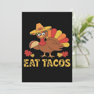 Invitation Drôle Thanksgiving dinde tacos manger