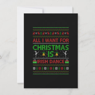 Invitation Drôle Tout ce que je veux pour Noël est une danse 