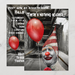 Invitation Drôle Trump en tant que Trumpwise le clown Hallowe