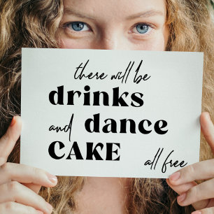 Invitation Drôle typographie noir et blanc mariage