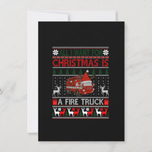 Invitation Drôle Vilain Je Veux Pour Noël Est Un Camion De Fe