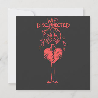 Invitation Drôle Wifi Déconnecté Cœur Brisé Gamer Meme